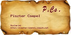 Piszter Csepel névjegykártya